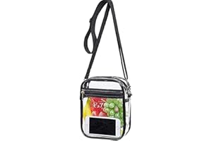 PHUNAT Clear Cross-body Bag, Clear Cross-body Messenger Shoulder Bag With Adjustable Strap, Stadium Concert Approved Clear Purse, Tote Bag Makeup Bag, Perfect for Concert, Stadium, Beach