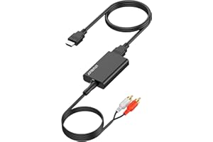 AUTOUTLET Extracteur Audio HDMI ARC, Répartiteur Audio HDMI 192 KHz, Sortie Audio Stéréo 3,5 Mm, Adaptateur ARC Avec Câble 1 M 3,5 Mm Vers RCA Pour Amplificateur, Barre De Son, Système Home Cinéma Etc
