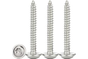 Drenky Tornillos Autotaladrantes M5x30mm,50 Piezas Tornillos Torx con Arandela Acero Inoxidable A2 V2A Tornillos de Chapa Cabeza Redonda,Rosca Métrica Gran Dureza