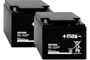 ALTERNATIV-HERSTELLER Batterie compatible avec Invacare Orion 10 km/h 24 V 2 x 12 V 50 Ah AGM Plomb