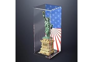 RNNTK Vitrine 3 mm pour Lego Lego 21042 Architecture Statue de la Liberté, HD anti-poussière transparente en acrylique pour Lego 21042 (vitrine uniquement, sans ensemble de modèle) 20 × 20 × 50 cm, (C)