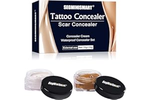 SEGMINISMART Tattoo Concealer,Scar Concealer,Tattoo Cover,Tattoo Cover,Tattoo Entferner,Professionelle Wasserdichte Tattoos vertuschen Make-up Concealer Tattoo Narbe Muttermale Vitiligo Set