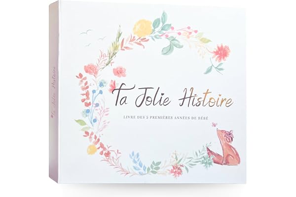 Livre de naissance bébé - Album de 150 Pages pour coller vos Photos et Ecrire tous les souvenirs des 5 premières années - Cadeau de naissance fille ou garçon idéal - Journal de future maman