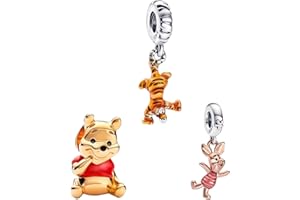 Doyafer Charme en argent sterling 925 animal Cartoon charms set Convient pour les femmes bracelet collier 3pcs / Set