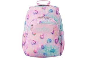 TOTTO - Mochila Escolar Adaptable a Carro, Modelo Acuareles, Capacidad 20 L, Bolsillo para Pc 14", 2 Bolsillos para Botella, Espaldar Ergonómico con Flujo de Aire, Cómodas Correas en S