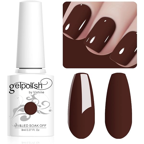 Imtiti Semipermanenter UV/LED Gel-Nagellack – 15 Ml, Kaffeebraun, Soak-off, Ungiftige Formel | Für Zu Hause