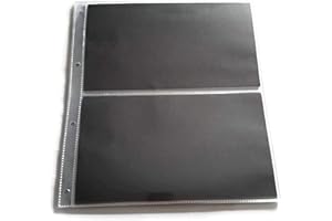 COINGALLERY Kestrel First Day Cover Pages Black Inserts Double Pocket 30 Pages with margin