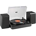 Audizio RP330 Bluetooth Vinyl Record Player System - 3-Speed Bluetooth Turntable with Built-In Stereo Speakers, USB Recording, Bluetooth Record Players Music Streaming