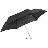 Samsonite Rain Pro 3 Section Manual Ultra Mini Flat Umbrella 22.5 cm, Black