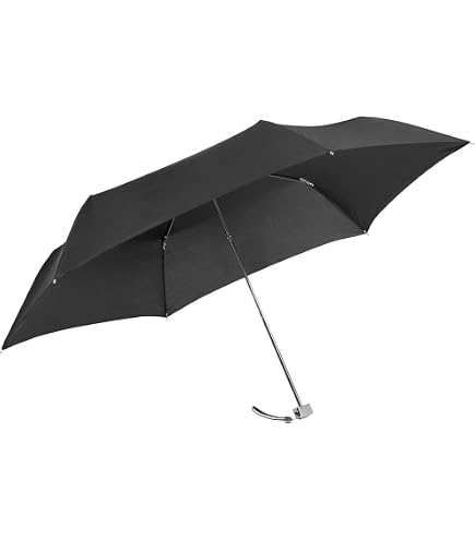 Parapluie Automatique Doppler - Noir Uni - 100% Polyester Résistant à L'eau - Format Compact 22x7 Cm