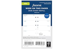 Filofax Mini agenda 2026 inglese 26-68121 con settimana su due pagine