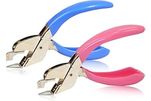 SQXALDM Agrafeuses Extracteur Outil De Retrait D'agrafes Lève-Ongles Ôte-agrafes Extracteur d'agrafes Retire Agrafe Rapide Outil pour Retirez Facilement Agrafes La famille Pratiques(2 Pièces : Rose + Bleu)