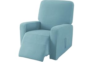EBETA Jacquard Copripoltrona Fodera per poltrona, Coprisedile Chivas Poltrona Reclinabile Relax Completo Elasticizzato con Tasche (Bludenim)