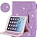 Produktbild Neu iPad 9.7 2018 2017 / iPad Air 2 / iPad Air / iPad Pro 9.7 Hülle, Business Glitzer Premium Leder Ständer Clever Schutzhülle [Auto Schlaf/Wach] für Apple iPad 9.7 2018 2017/Air 2/Air/Pro 9.7 2016,Lila