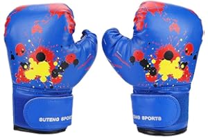 FISHLOR Gants de Boxe pour Enfants, Gants de Boxe pour bébé Gants de Combat pour garçons Filles Garçons Enfants Gants de Boxe Punch Training Kids Fight Mitts(Bleu)