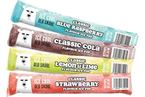 ICE POPS UK LTD Ice cool old skool classic Ice pops,classic strawberry, classic lemon & lime, classic Blue Raspberry