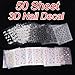 Well-Goal New 50 Sheets 3D Design Nail Art Sticker Tip Decal Manicure