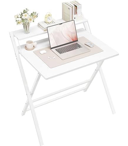 SogesPower Scrivania per computer, Scrivania per ufficio, Tavolo per computer portatile PC, Stazione di lavoro, 120 x 60 x 75 cm, Bianco