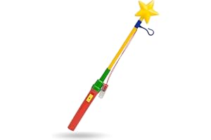 TK Gruppe Timo Klingler 1x Elektrische Laterne pink/gelb für AA Batterien - Laternenstab Laternen für Halloween & St. Martin - Kinder & Erwachsene