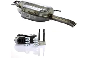 LOTT-AUTOTEILE Auspuff Endschalldämpfer Endtopf + Montagesatz