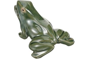 Yardwe Statue De Grenouille en Céramique en Forme De Cascade pour Décoration De Jardin Fontaine De Cour Paysage