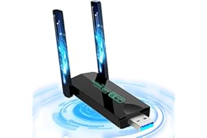 HERBYD WiFi Dongle 1300Mbps - Wifi Adapter 3.0 USB WiFi 5dBi Dual Band 2.4GHz/5GHz Wireless Adapter for PC/Desktop/Tablet/Laptop, Support Windows 11/10/8/7/Vista/XP, Mac OS