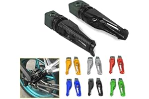 QIDIAN repose-pieds de passager arrière de moto repose-pieds pédales pour Kawa saki ER-6N / 6F Z1000 Z1000SX Versys650 Ninja650 300400 Z300 Z400 Z800 Z900 Z1000 (noir)