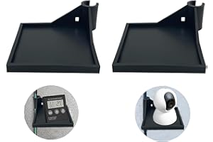 Newyuan Grow Tent Corner Shelf, Shelves for Place The Hygrometer, Camera & Planting Equipment, 16mm Poles (2, Black)