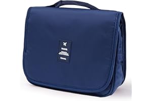 Yositochuan beauty case da viaggio，beauty case da viaggio grande，beauty case da viaggio da appenderebeauty case da viaggio rigido valigia (Blu navy)