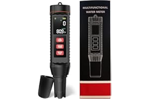alouweekuky ph wert messgerät Pool 7 in 1 - ph Tester Pool digital für ORP TDS Salt EC Tester für Aquarium,Hydrokultur, Salzwasser Pool, Whirlpool