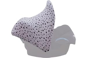 JYOKO KIDS Universal Sonnenschutz Sonnenverdeck kompatibel mit Maxi Cosi, Babyschalen oder Kinderwagen, gruppe 0 Autositz, geeignet für die meisten Marken (Black Star)