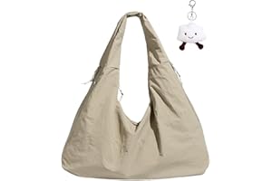 Micmores Tote Bag for Women, Large Nylon Shoulder Lightweight Slouch Hobo Bag, Water-Resistant Work & Travel Handbag, Spacious Everyday Purse for Shopping