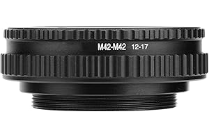 ELEROSE For Helicoid Adapter M42-Mount Focusing Helicoid Ring Adapter Macro Focusing Helicoid Objektiv Adapter Ring M42 Bis M42 Einstellbares Fokussierungs Helicoid Linsenadapter Makro Rohr Zubehör (12-17Mm)