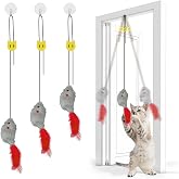 Adiwo 3 Pack Door Hanging Cat Toys, Automatic 3 Ways Hanging Door Play Toys for Indoor Cats and Kittens, Adjustable Interacti