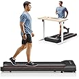 HomeFitnessCode Under Desk Treadmill, 2.5HP Portable Walking Pad Motorized Electric Treadmills for Home with LED Display & Remote, Adjustable Speed, No Assembly