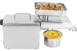 AREAO 300W/600W Ölpresse, Ölpresse aus rostfreiem Stahl, elektrische Ölpresse, für den Einsatz in der privaten und gewerblichen Ölgewinnung (750W Oilpress Machine)