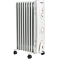 MYLEK Oil Filled Radiator with Adjustable Thermostat and 24 Hour Timer - 3 Heat Settings - Electric Portable Heater 9 Fin - Energy Efficient - 2000W / 2kW - Safety Tip Over & Safety Cut Off