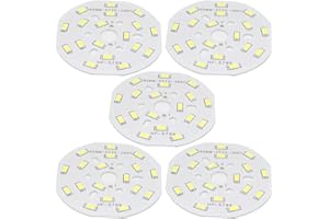 Othmro 5Uds 9W Sustrato de Aluminio Lámpara de Ahorro de Energía 6500K Corriente 300mA Tablero de Fuente de Luz de Bombilla para Lámpara de Techo e Iluminación del Paisaje del Hogar