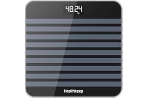 Healthkeep Balance Pese Personne Numérique, Pese Personnes de Haute Précision avec Affichage par LED, Design Fin, poids Max. 180 kg/ 400lb