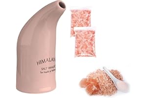 PROFIRST GLOBAL Himalayan Salt Pipe Inhaler Ceramic/Salt Inhaler The Salt Therapy Inhalors for Allergy Filled with 100% Pure Himalayan Salt Crystal -with 300gm Salt Free…