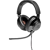 JBL Quantum 200 Auriculares para gamers con sonido QuantumSOUND y micrófono, con un diseño llamativo, compatible con múltiple