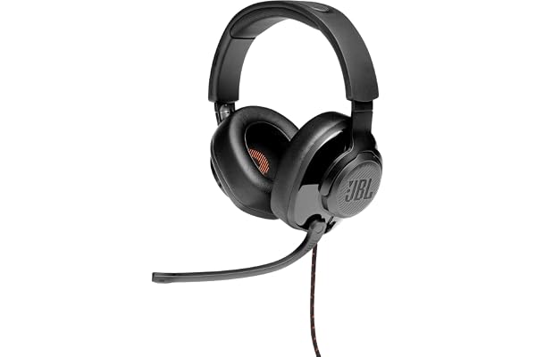 JBL Quantum 200 – Casque gaming filaire avec son Signature Quantum JBL – Micro avec réduction de bruit ambiant – Compatible avec plusieurs plateformes – Couleur : Noir