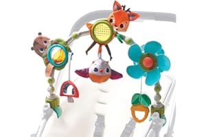 Tiny Love Arche d’activités Articulée Musicale Nature pour bébé , Clip ajustables convenant à la plupart des poussettes, Dès la naissance, Collection Dans la Forêt