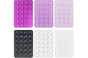 iLamvie 6er Pack Silikon-Saugnäpfe für Alle Handy-Modelle, Anti-Rutsch-Handyhalter für Selfies und Videos,Freihändig,Langlebig & Leicht Bedienbar