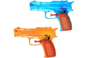 Lotsdonxia 2-Pack Mini Water Guns – Compact Water Pistol Toy Set Vibrant Colours Squirt Guns for Pool, Beach, and Summer Party Fun