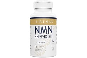 LIIVEMAX NAD+ & Trans-Resveratrol Complex 1100mg | Enhanced with Black Pepper Extract | Ultimate Anti-Aging Power | Vegan & Non-GMO| 60 Capsules