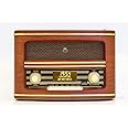 GPO - Radio - Winchester- Digital (DAB/FM) & LCD Display With Sleep Timer - Alarm Clock Radio For Home with Wood Finish