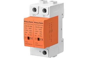 Heschen överspänningsskyddsenhet för PV, 2P LYD1-PV1000, 1000VDC 20KA, 35mm DIN skenmontering