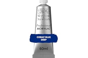 Winsor & Newton 8840466 Vernice acrilica professionale di qualità artistica, elevata brillantezza dei colori e opacità, qualità da archivio, tubetto da 60 ml - Blu di cobalto scuro