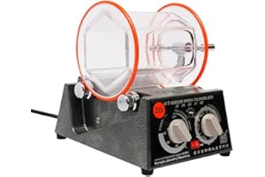 GORGIVOUS 3Kg 220V Elektrische Rotationspolierer, Rotary Tumbler Schmuck Polierer, Schmuck Polieren Trommel Kugelmühle Gerät, Kugelmühle Trommel Polierer 5 Geschwindigkeiten mit Timer Polisher